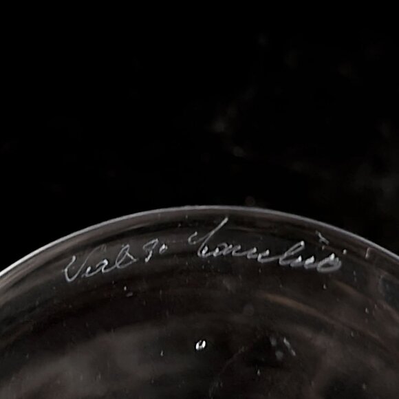 Vintage Val St Lambert Crystal Concerto Glass Compote Pedestal Bowl - Picture 2 of 3